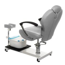 Fotel do pedicure z masażerem stóp BR-2301, jasnoszary