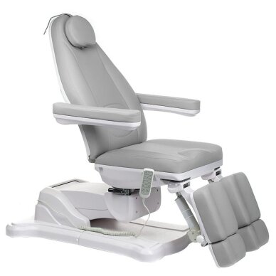 Fotel kosmetyczny elektryczny Mazaro BR-6672C jasnoszary