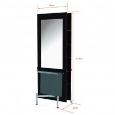 Kahepoolne juuksurikonsool koos peegliga GABBIANO Q-009 BLACK