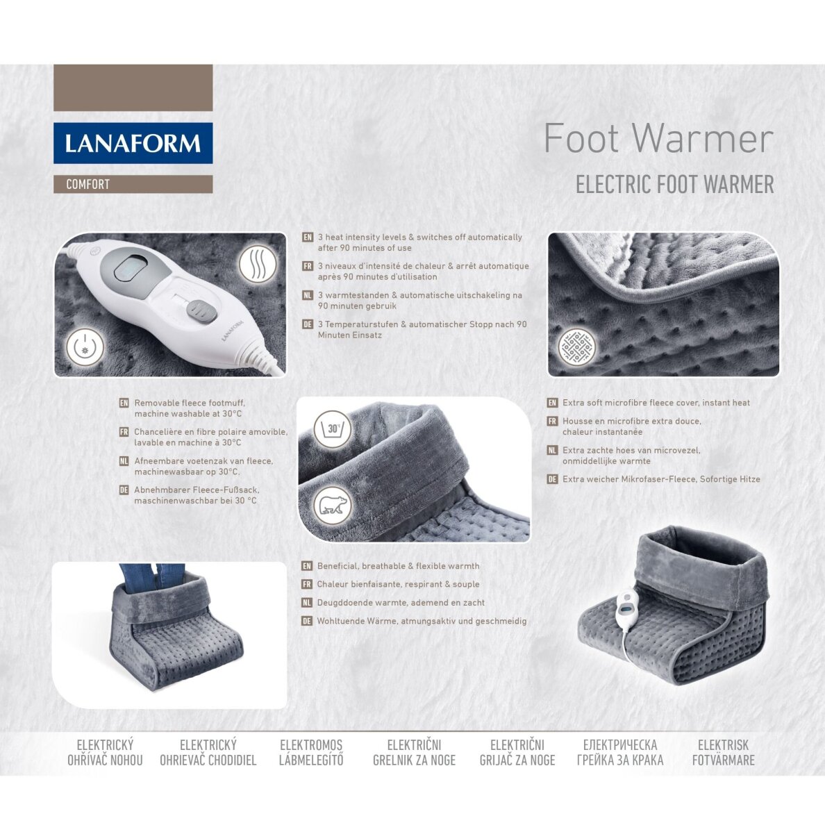 Elektrischer Fußwärmer Lanaform Foot Warmer 8 Elektrischer Fußwärmer Lanaform Foot Warmer 8
