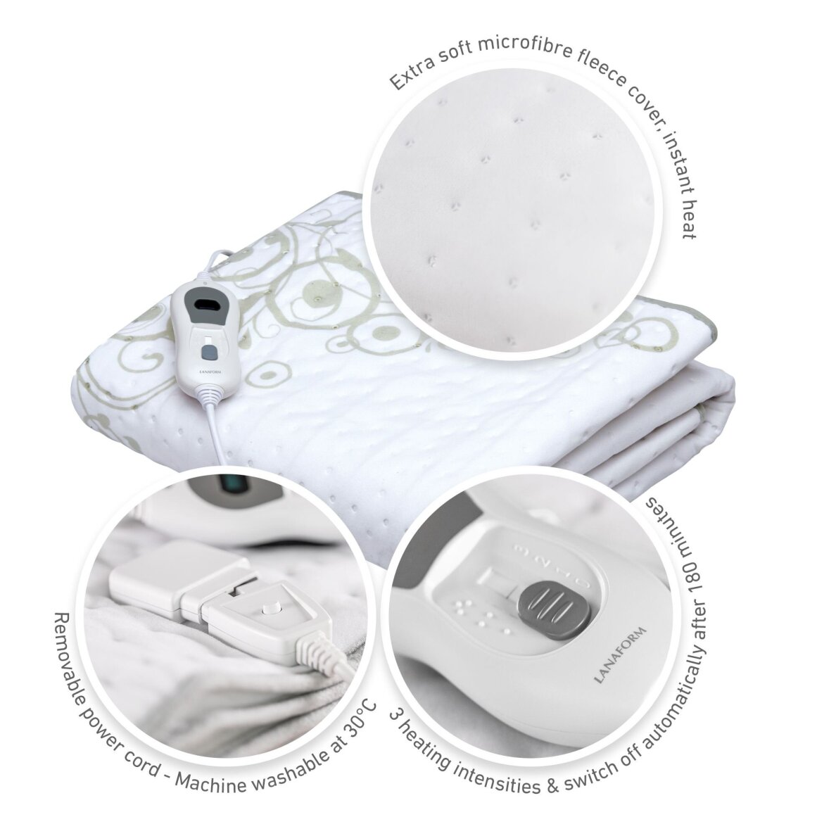 Elektriskais sildītājs - gultas pārklājs Lanaform S1 2 Elektriskais sildītājs - gultas pārklājs Lanaform S1 2