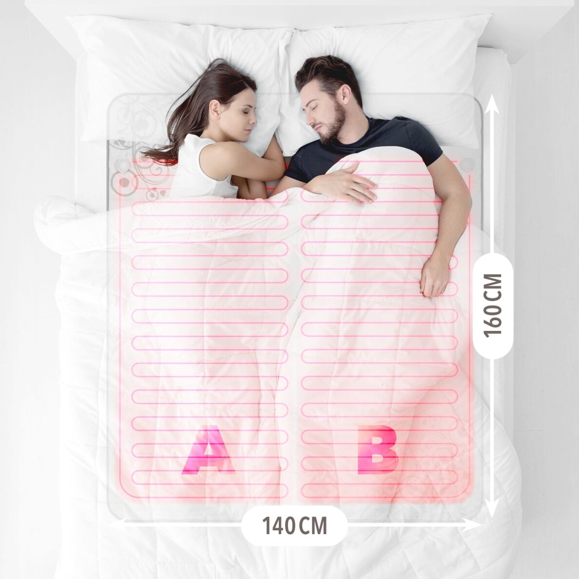 Elektrinė šildyklė - lovos paklodė Lanaform S2 3 Elektrinė šildyklė - lovos paklodė Lanaform S2 3