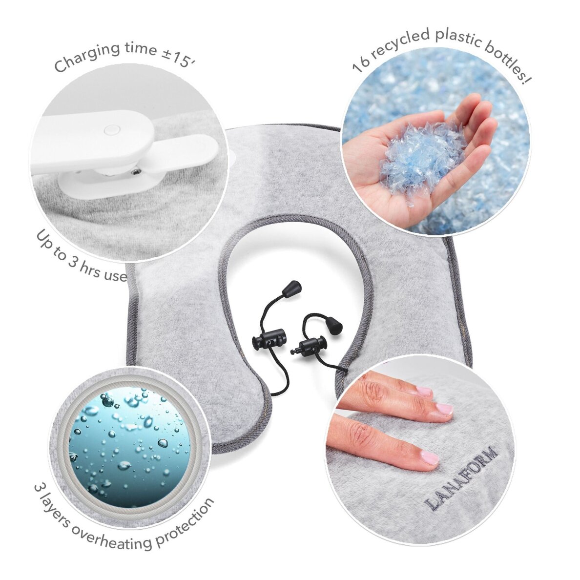 Sähköinen olkapään ja niskan lämmitin Lanaform Neck Warmer 3