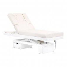 Elektryczny stół do masażu z oświetleniem AZZURRO SPA SHINY WHITE