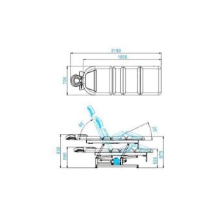 Electric massage table AZZURRO TOTAL MASSAGE 1 MOTOR WHITE 5 Electric massage table AZZURRO TOTAL MASSAGE 1 MOTOR WHITE 5