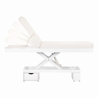 Elektryczny stół do masażu z oświetleniem AZZURRO SPA WOOD WHITE 2 MOTOR HEATED 1