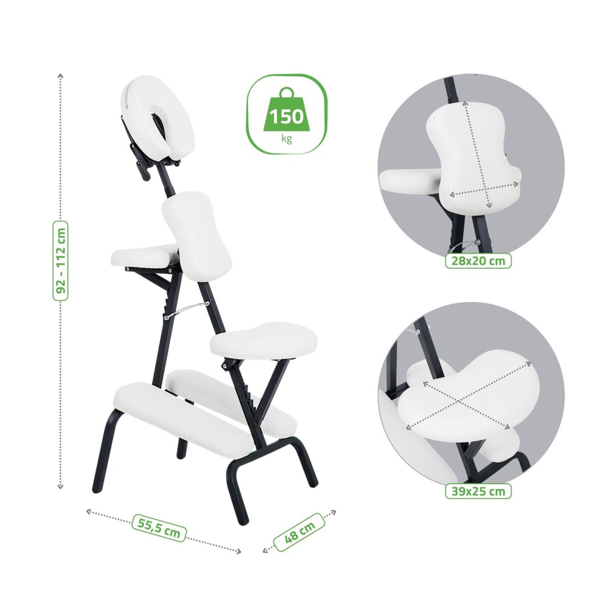 Vertikālais masāžas krēsls Habys Flexo Comfy Base, balts 8 Vertikālais masāžas krēsls Habys Flexo Comfy Base, balts 8
