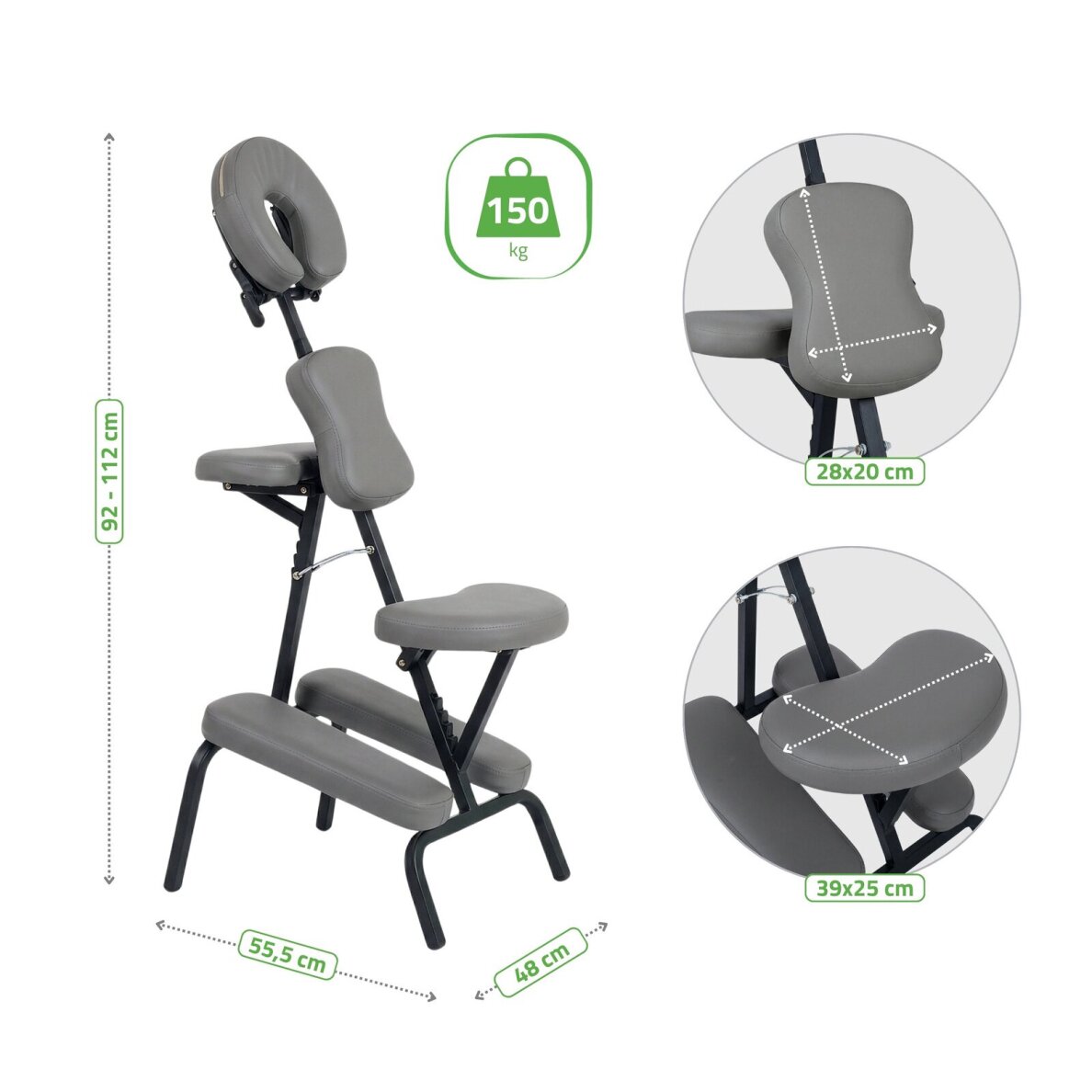 Vertikālais masāžas krēsls Flexo Comfy Base pelēks 8 Vertikālais masāžas krēsls Flexo Comfy Base pelēks 8