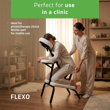 Vertikālais masāžas krēsls Habys Flexo Comfy Base, balts 1 Vertikālais masāžas krēsls Habys Flexo Comfy Base, balts 1