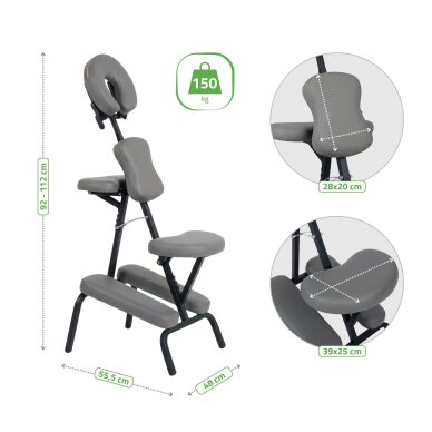 Vertikālais masāžas krēsls Flexo Comfy Base pelēks 8