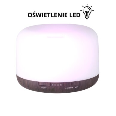 Essential oil diffuser with remote control SPA MIST DARK WOOD 500ml (1) 2