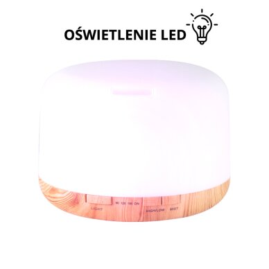 Eteeristen öljyjen diffuusori kaukosäätimellä SPA MIST LIGHT WOOD 500ml 2