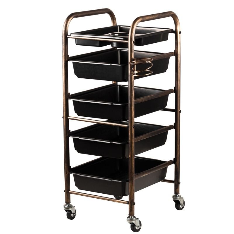 Friziera ratiņi GABBIANO HAIRDRESSER HELPER GOLD