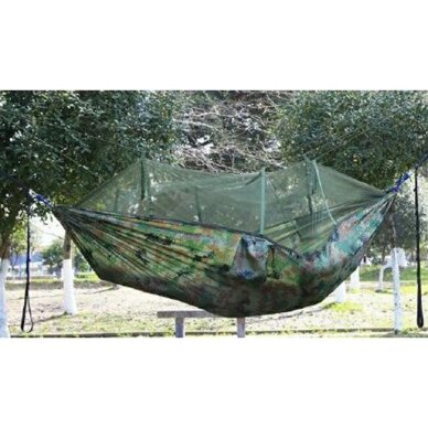 Hamakas su tinkleliu nuo vabzdžių ACTIVE SUMMER CAMOUFLAGE 260x140cm 200kg 4