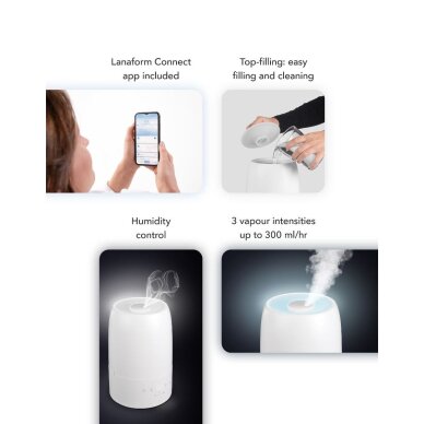 Inteligentny nawilżacz powietrza Lanaform Smart H-200C 6 Inteligentny nawilżacz powietrza Lanaform Smart H-200C 6
