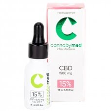 Kanepi CBD õli CannabyMed Raw 10 ml 15% 1500 mg