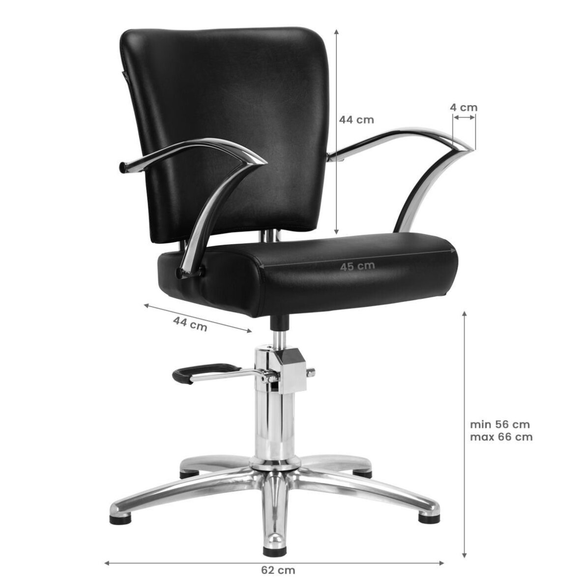 Frizieru krēsls GABBIANO GABBIANO PROFESSIONAL HAIRDRESSING CHAIR DALLAS BRUSSELS BLACK 6