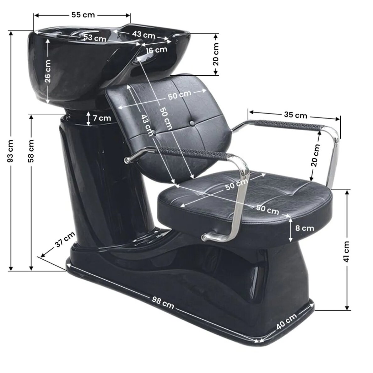 Friziera izlietne GABBIANO PROFESSIONAL HAIRWASHER VIGO BLACK 1 Friziera izlietne GABBIANO PROFESSIONAL HAIRWASHER VIGO BLACK 1