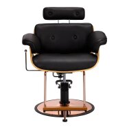 Kirpyklos kėdė HAIRDRESSING CHAIR FLORENCE BELLA ADJUSTABLE BACK BLACK