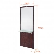 Juuksuripult koos peegliga GABBIANO Q-040 BROWN