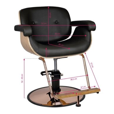 Kampaamotuoli HAIRDRESSING CHAIR VENICE MARINE BLACK 4 Kampaamotuoli HAIRDRESSING CHAIR VENICE MARINE BLACK 4