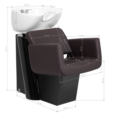 Мойка парикмахерская GABBIANO PROFESSIONAL HAIRWASHER HELSINKI NORDIC BROWN 9 Мойка парикмахерская GABBIANO PROFESSIONAL HAIRWASHER HELSINKI NORDIC BROWN 9