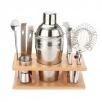 Kokteiļu gatavošanas komplekts ar bambusa statīvu PROFESSIONAL SET, 750ml 9gab.