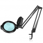 Kosmetoloģijas LED lampa ar palielināmo stiklu GLOW 5D 8W Black (uz galda)