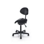 Табурет косметолога Professional Massage Master with Backrest Black