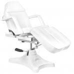 Kosmetoloģijas krēsls HYDRAULIC COSMETIC SALON PEDI WHITE