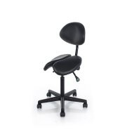 Beautician stool Professional Massage Master with Backrest Black