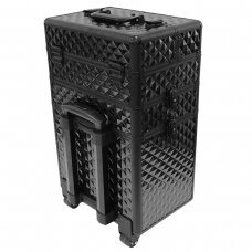 Kosmetikos priemonių lagaminas ant ratukų BEAUTY TRAVEL CASE 3IN1 BLACK
