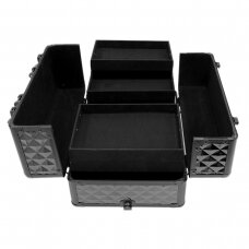 Kosmeetikakohver ratastega BEAUTY TRAVEL CASE 3IN1 BLACK