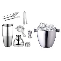 Kokteiļu gatavošanas komplekts ar ledus spaini BARTENDER SET, 500ml 8gab.