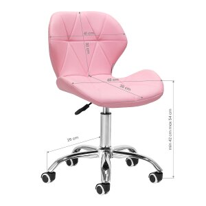 Kosmetoloogiline stool QS-06 Pink 6 Kosmetoloogiline stool QS-06 Pink 6