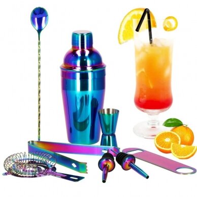 Kokteiļu gatavošanas komplekts PARTY KING SET, 500ml 8gab. HOLOGRAMIC 20