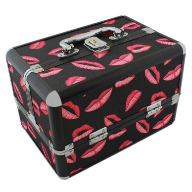 Cosmetic suitcase Elegant Style Black Purple Cosmetic suitcase Elegant Style Black Purple