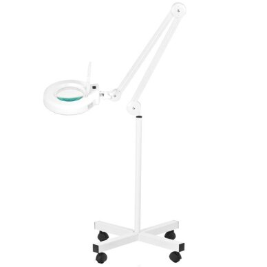Kosmetologinė lempa LED su lupa ir stovu 5D 12W