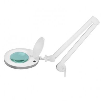 Kosmetologinė lempa LED su lupa ir stovu ELEGANTE 60LED 5D 6W WHITE 2