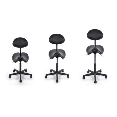 Kosmetoloģijas taburete Professional Massage Master with Backrest Black 13