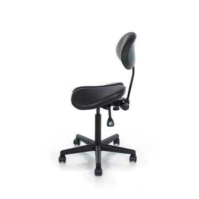 Kosmetoloogiline stool Professional Massage Master with Backrest Black 1