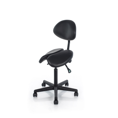 Kosmetikerin hocker Professional Massage Master with Backrest Black