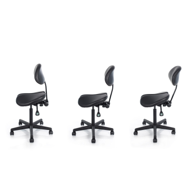 Kosmetikerin hocker Professional Massage Master with Backrest Black 14