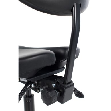 Kosmetikerin hocker Professional Massage Master with Backrest Black 6