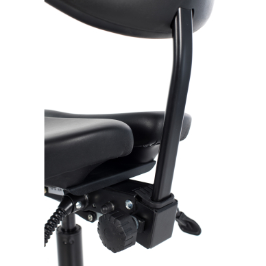 Kosmetoloogiline stool Professional Massage Master with Backrest Black 6