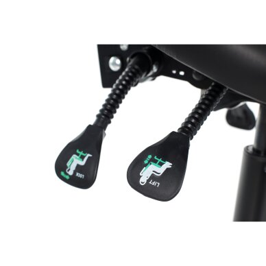 Kosmetologinė meistro kėdė Professional Massage Master with Backrest Black 8
