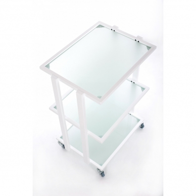 Kosmetologinis vežimėlis (stiklas, 3 lentynos) 1