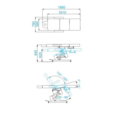 Kosmetologinis krėslas AZZURRO 705 ELECTRIC WHITE 11