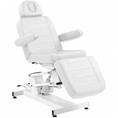 Kosmetoloģijas krēsls AZZURRO ELECTRIC WHITE