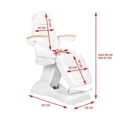 Kosmetoloģijas krēsls ELECTRIC LUX 3M WHITE 12